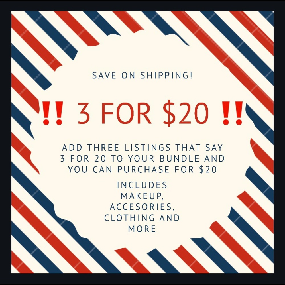 ‼️ 3 FOR $20 ‼️